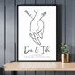 Personalisiertes Hochzeitsposter: Hand in Hand - Du & Ich Little Mathilda Little Mathilda Poster