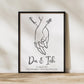 Personalisiertes Hochzeitsposter: Hand in Hand - Du & Ich Little Mathilda Little Mathilda Poster