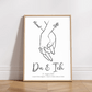 Personalisiertes Hochzeitsposter: Hand in Hand - Du & Ich Little Mathilda Little Mathilda Poster