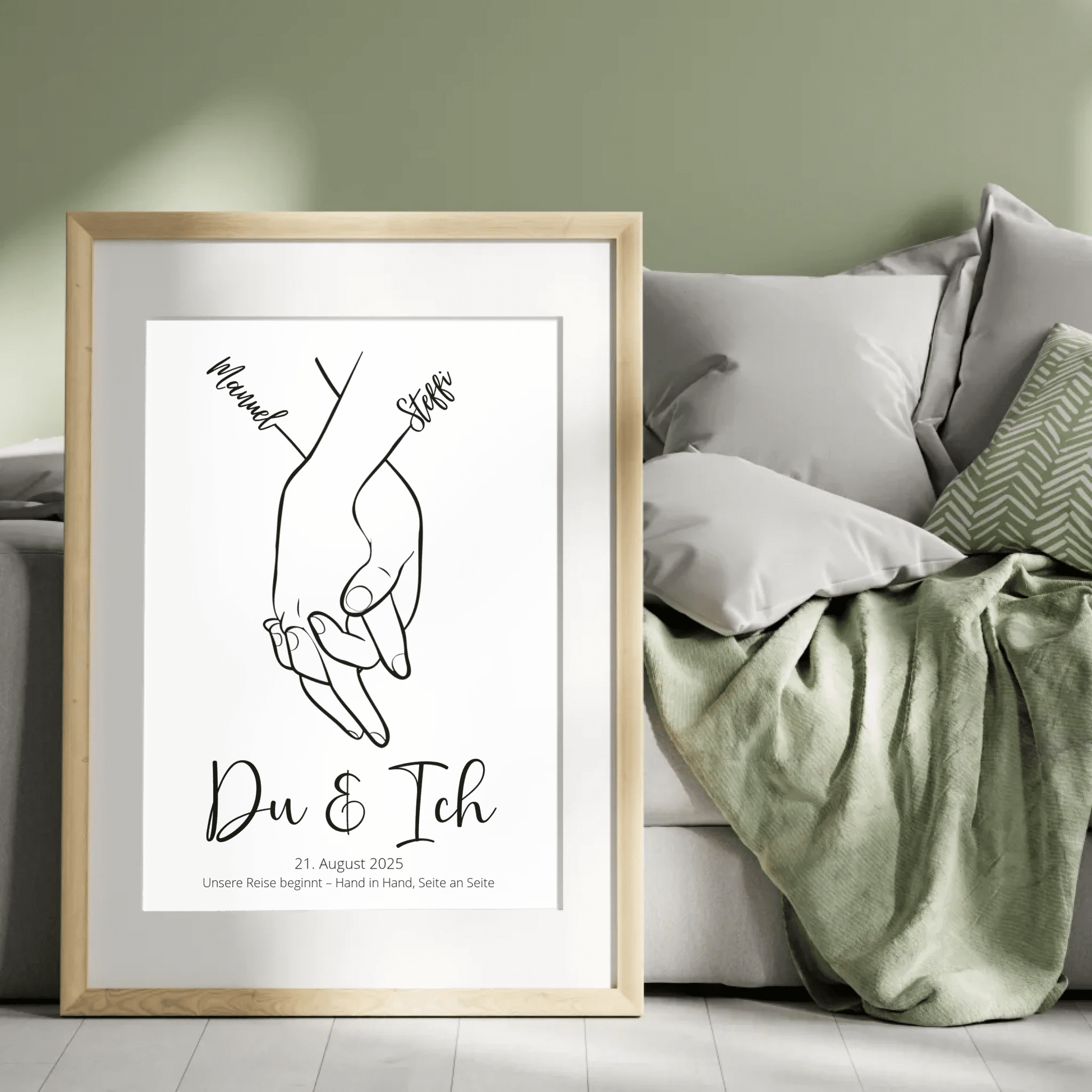 Personalisiertes Hochzeitsposter: Hand in Hand - Du & Ich Little Mathilda Little Mathilda Poster