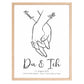 Personalisiertes Hochzeitsposter: Hand in Hand - Du & Ich Little Mathilda Little Mathilda Poster