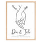 Personalisiertes Hochzeitsposter: Hand in Hand - Du & Ich Little Mathilda Little Mathilda Poster