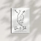 Personalisiertes Hochzeitsposter: Hand in Hand - Du & Ich Little Mathilda Little Mathilda Poster
