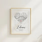 Personalisiertes Kartenposter Herzformat Little Mathilda Little Mathilda Poster