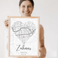 Personalisiertes Kartenposter Herzformat Little Mathilda Little Mathilda Poster