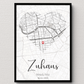 Personalisiertes Kartenposter Herzformat Little Mathilda Little Mathilda Poster