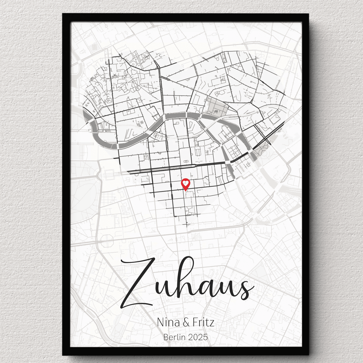Personalisiertes Kartenposter Herzformat Little Mathilda Little Mathilda Poster