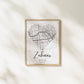 Personalisiertes Kartenposter Herzformat Little Mathilda Little Mathilda Poster