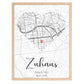 Personalisiertes Kartenposter Herzformat Little Mathilda Little Mathilda Poster