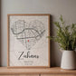 Personalisiertes Kartenposter Herzformat Little Mathilda Little Mathilda Poster