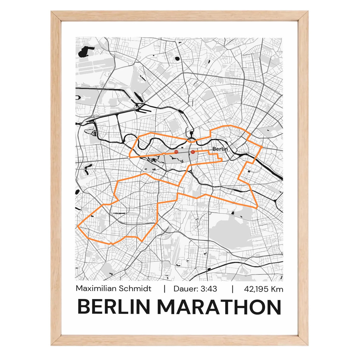 Personalisiertes Marathonposter mit Name & Zeit Little Mathilda Little Mathilda Poster
