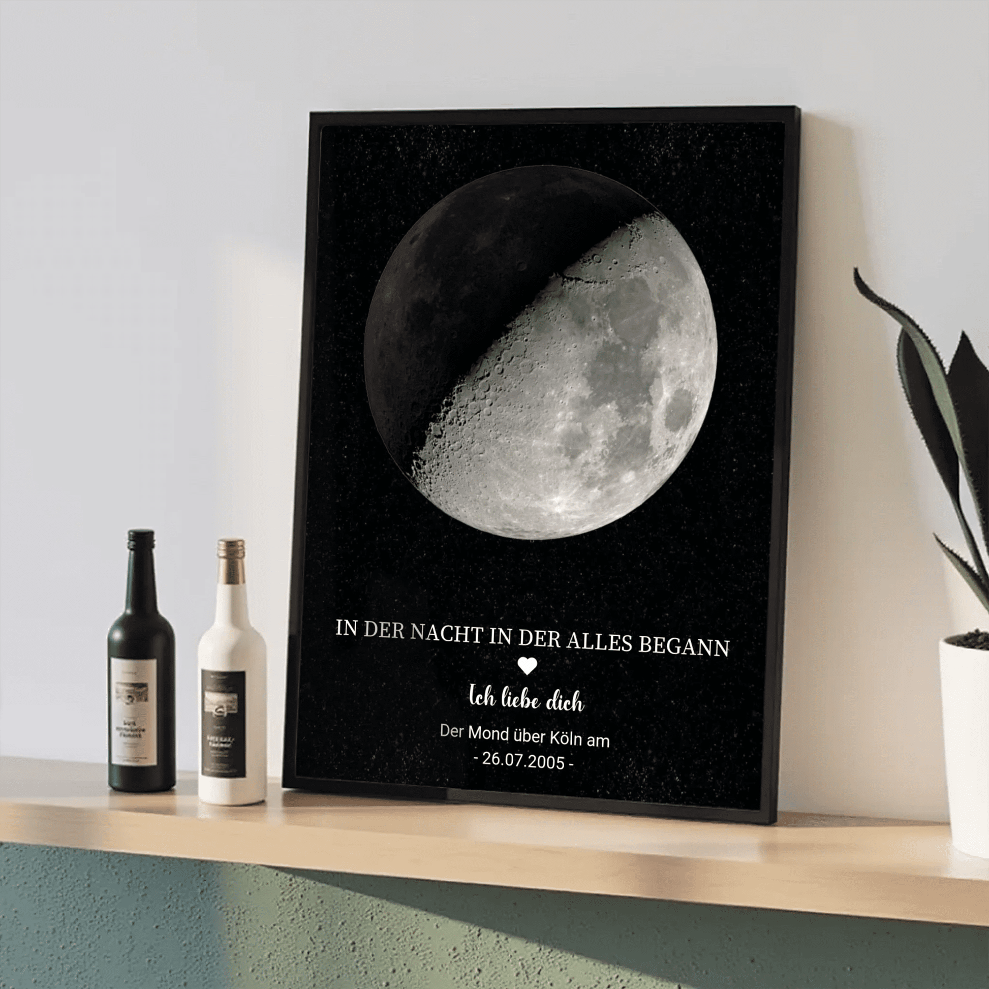 Personalisiertes Mondphasen - Poster – Der Mond in der Nacht, in der alles begann Little Mathilda Little Mathilda Poster