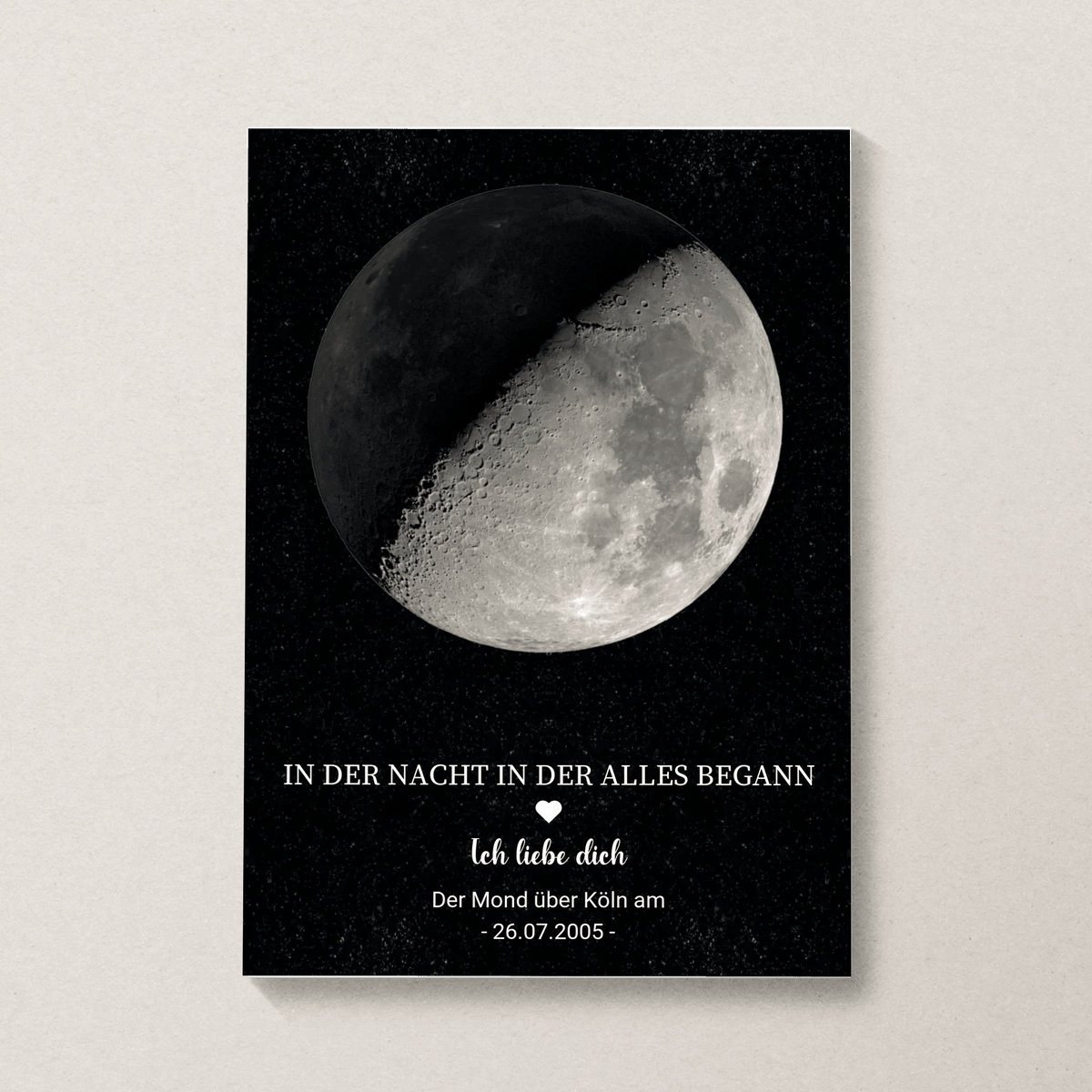 Personalisiertes Mondphasen-Poster – Der Mond in der Nacht, in der alles begann Little Mathilda Little Mathilda Poster