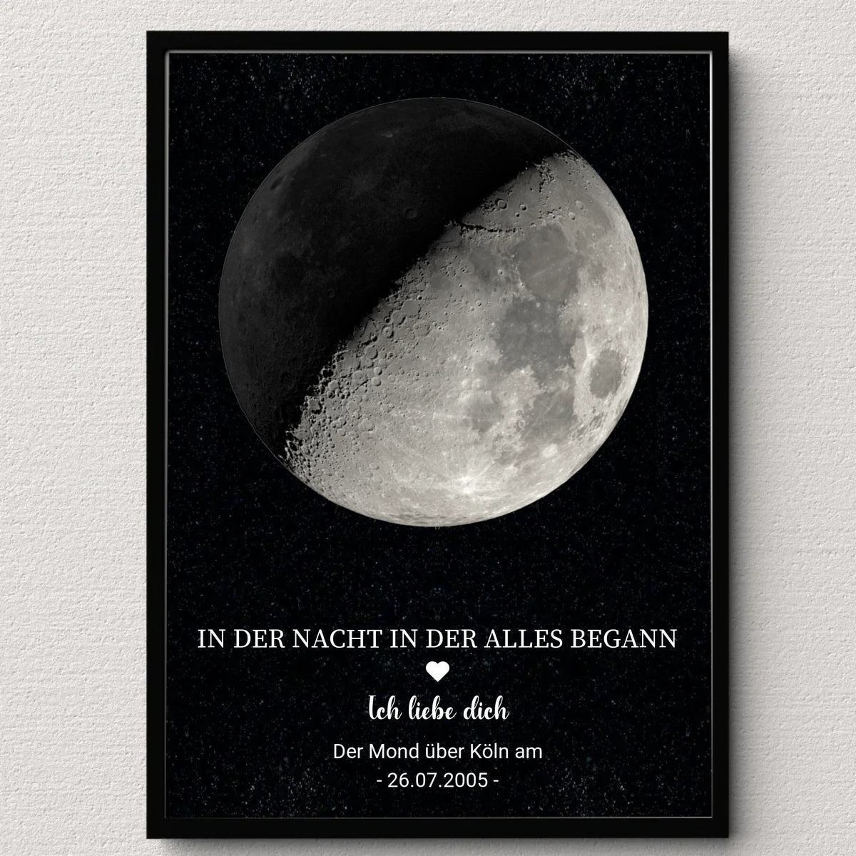 Personalisiertes Mondphasen-Poster – Der Mond in der Nacht, in der alles begann Little Mathilda Little Mathilda Poster