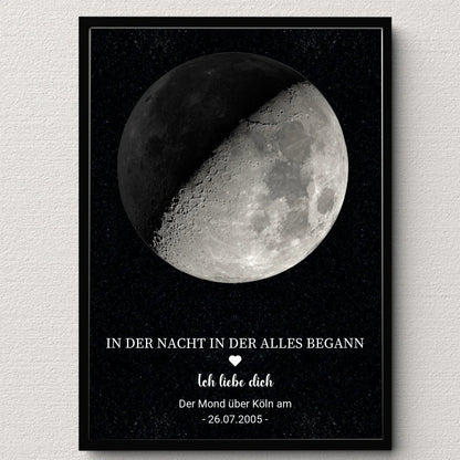 Personalisiertes Mondphasen-Poster – Der Mond in der Nacht, in der alles begann Little Mathilda Little Mathilda Poster