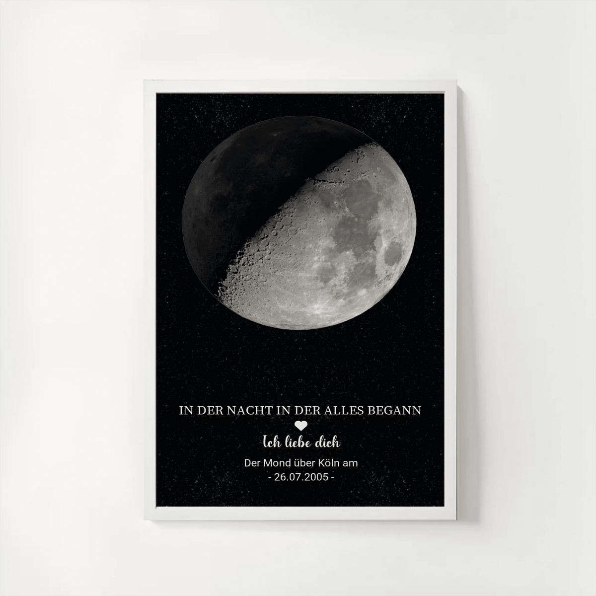Personalisiertes Mondphasen-Poster – Der Mond in der Nacht, in der alles begann Little Mathilda Little Mathilda Poster