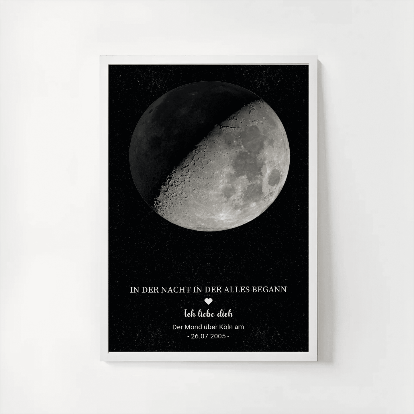 Personalisiertes Mondphasen - Poster – Der Mond in der Nacht, in der alles begann Little Mathilda Little Mathilda Poster