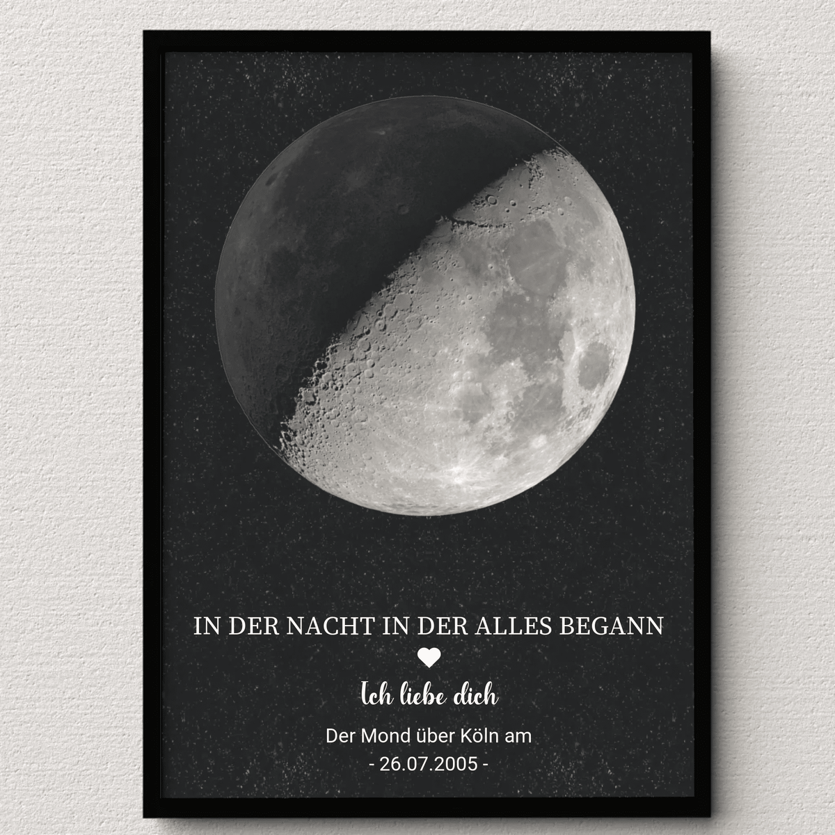 Personalisiertes Mondphasen-Poster – Der Mond in der Nacht, in der alles begann Little Mathilda Little Mathilda Poster