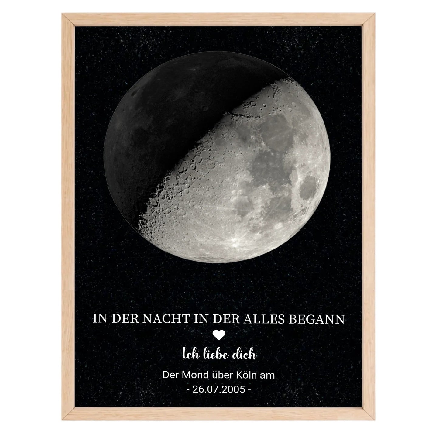 Personalisiertes Mondphasen - Poster – Der Mond in der Nacht, in der alles begann Little Mathilda Little Mathilda Poster