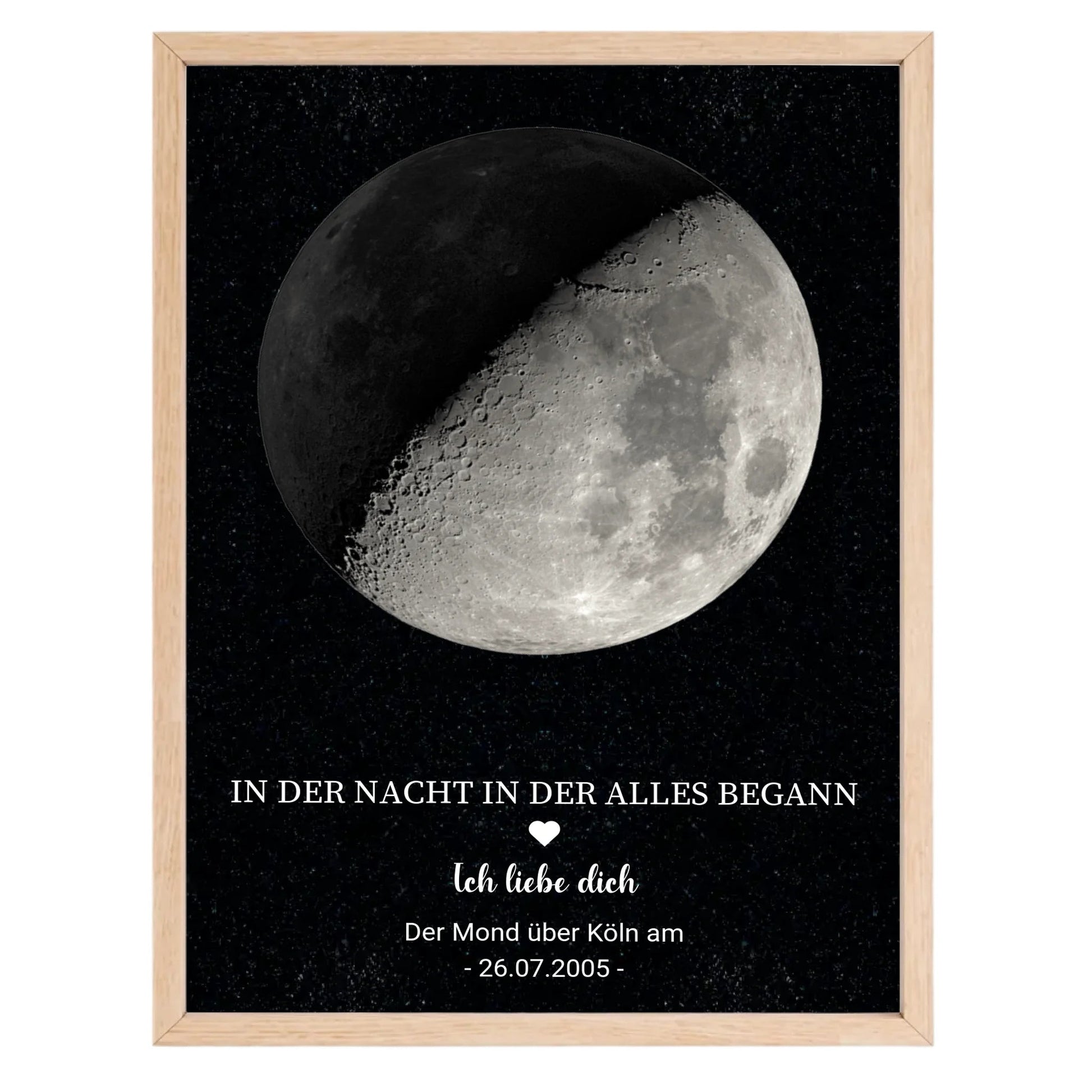 Personalisiertes Mondphasen - Poster – Der Mond in der Nacht, in der alles begann Little Mathilda Little Mathilda Poster
