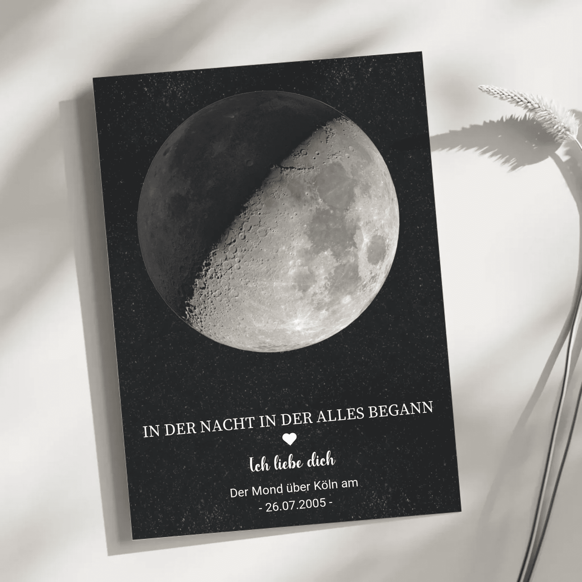 Personalisiertes Mondphasen-Poster – Der Mond in der Nacht, in der alles begann Little Mathilda Little Mathilda Poster