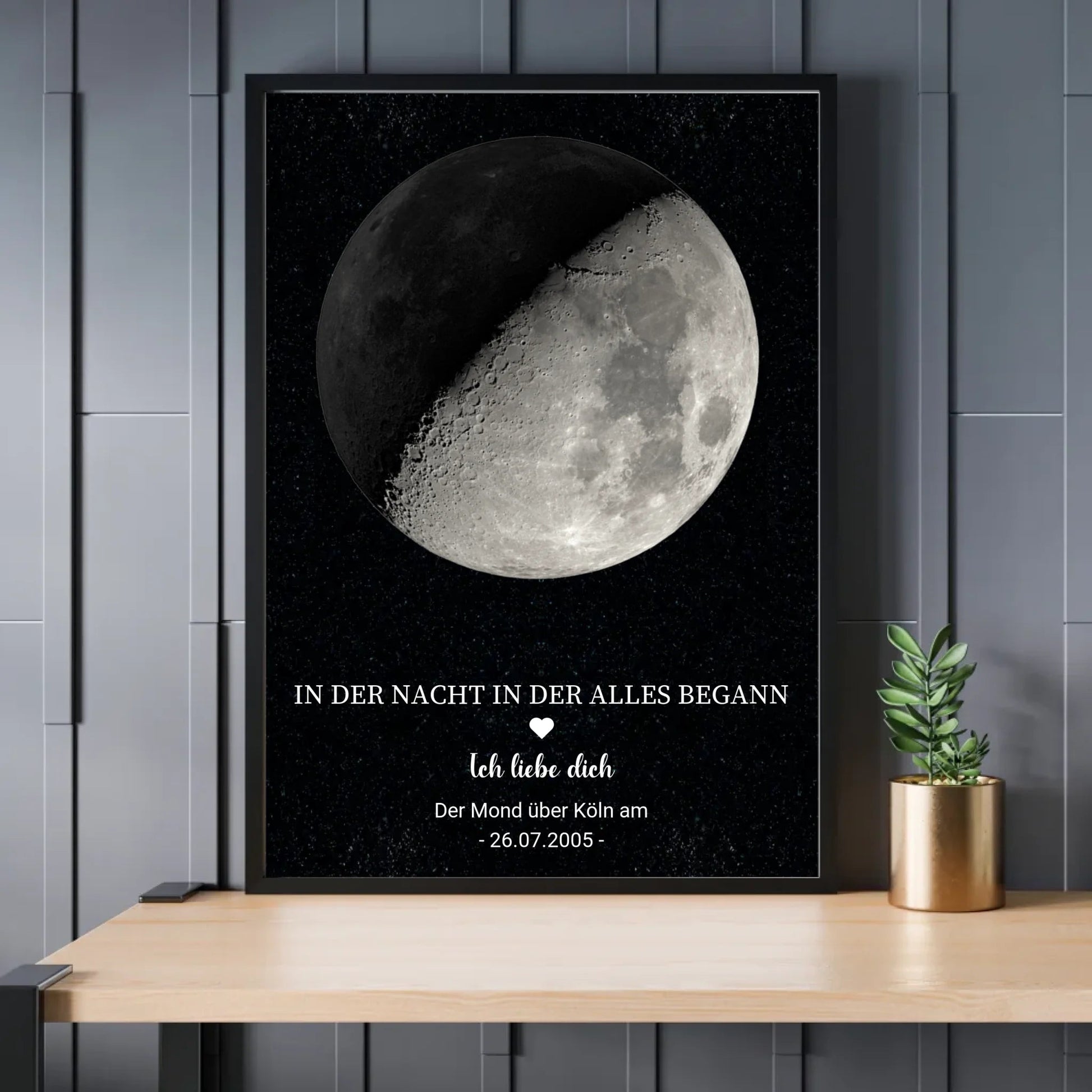 Personalisiertes Mondphasen - Poster – Der Mond in der Nacht, in der alles begann Little Mathilda Little Mathilda Poster