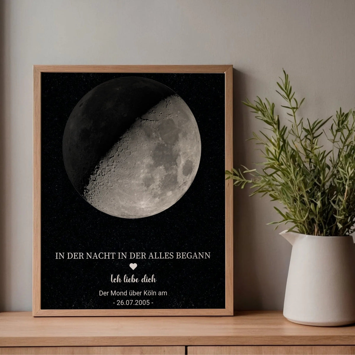Personalisiertes Mondphasen-Poster – Der Mond in der Nacht, in der alles begann Little Mathilda Little Mathilda Poster
