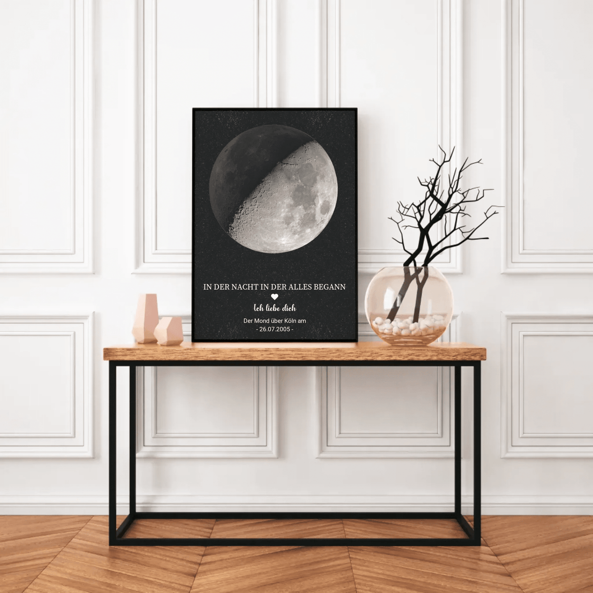 Personalisiertes Mondphasen-Poster – Der Mond in der Nacht, in der alles begann Little Mathilda Little Mathilda Poster