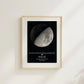 Personalisiertes Mondphasen-Poster – Der Mond in der Nacht, in der alles begann Little Mathilda Little Mathilda Poster