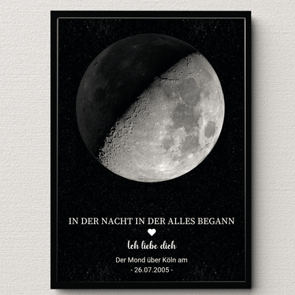 Personalisiertes Mondphasen - Poster – Der Mond in der Nacht, in der alles begann Little Mathilda Little Mathilda Poster