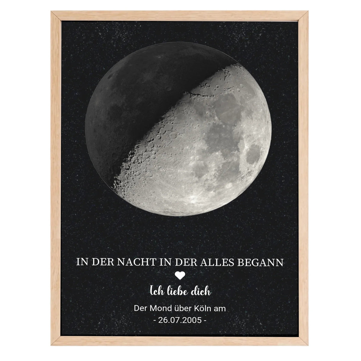 Personalisiertes Mondphasen-Poster – Der Mond in der Nacht, in der alles begann Little Mathilda Little Mathilda Poster