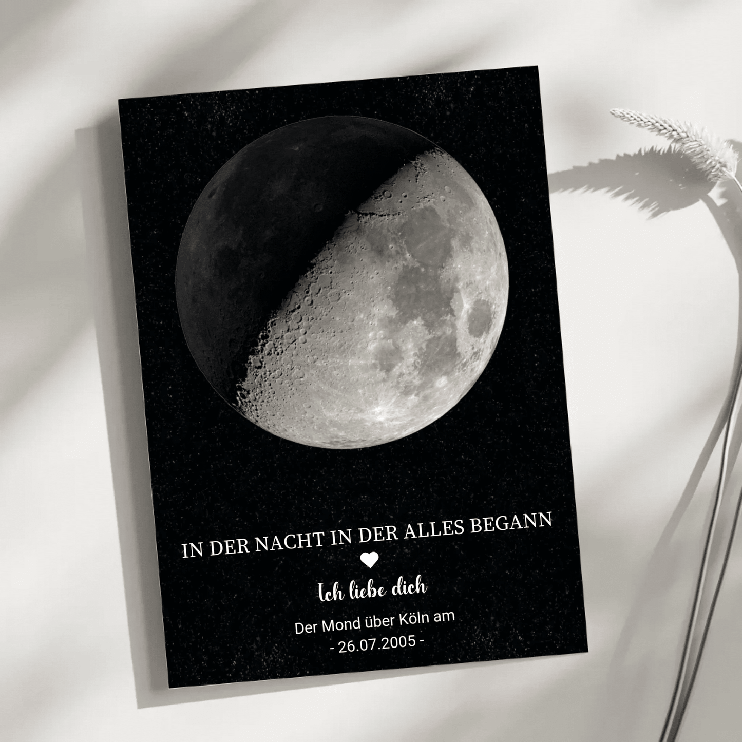 Personalisiertes Mondphasen - Poster – Der Mond in der Nacht, in der alles begann Little Mathilda Little Mathilda Poster