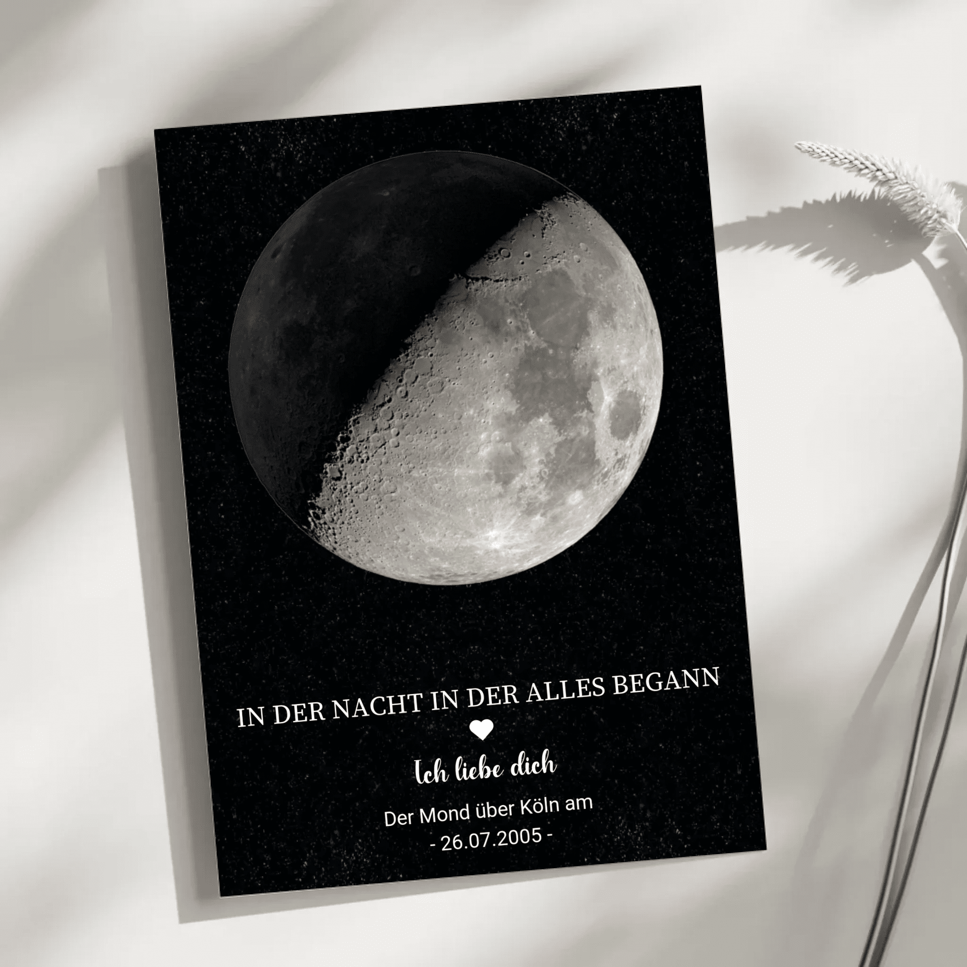 Personalisiertes Mondphasen - Poster – Der Mond in der Nacht, in der alles begann Little Mathilda Little Mathilda Poster