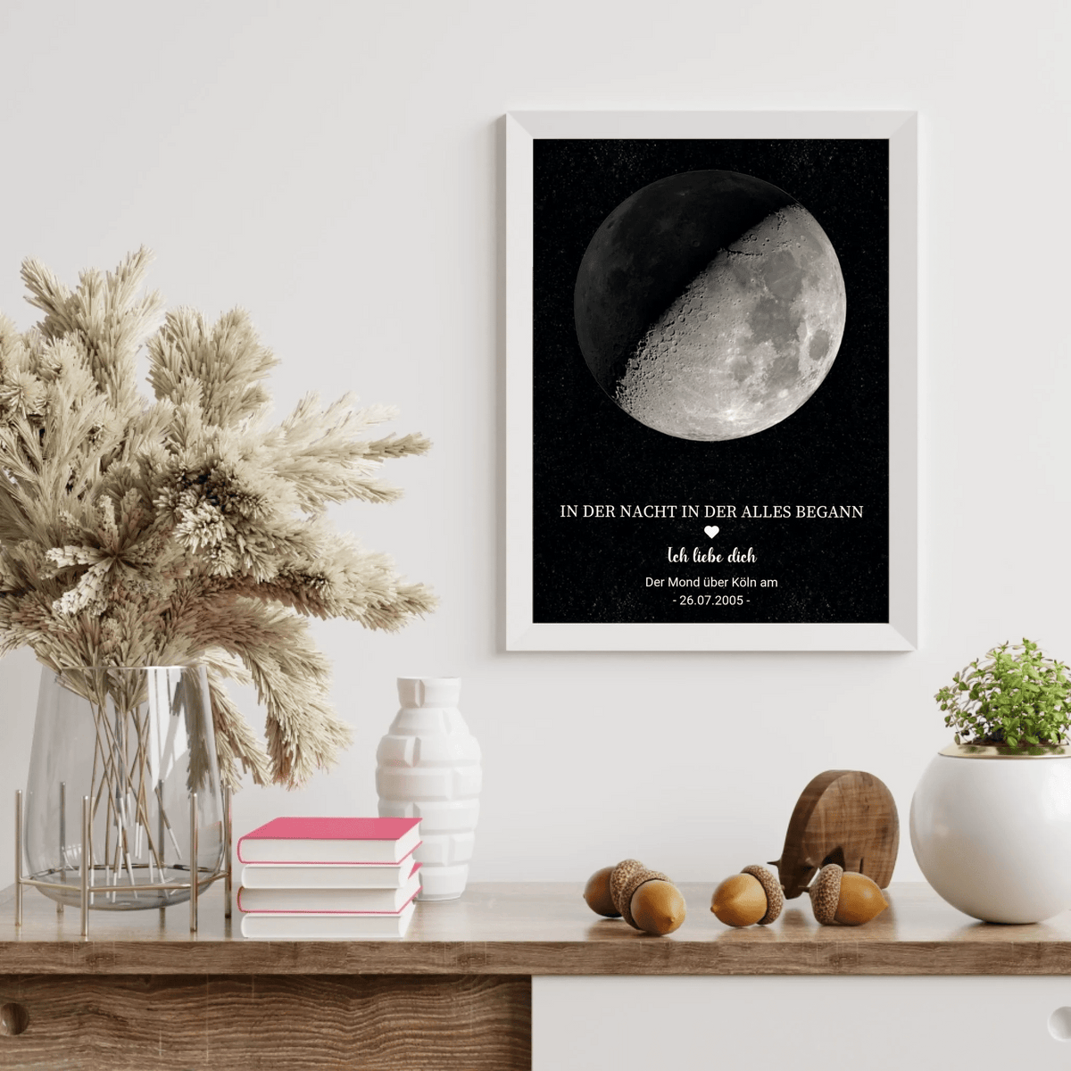 Personalisiertes Mondphasen-Poster – Der Mond in der Nacht, in der alles begann Little Mathilda Little Mathilda Poster