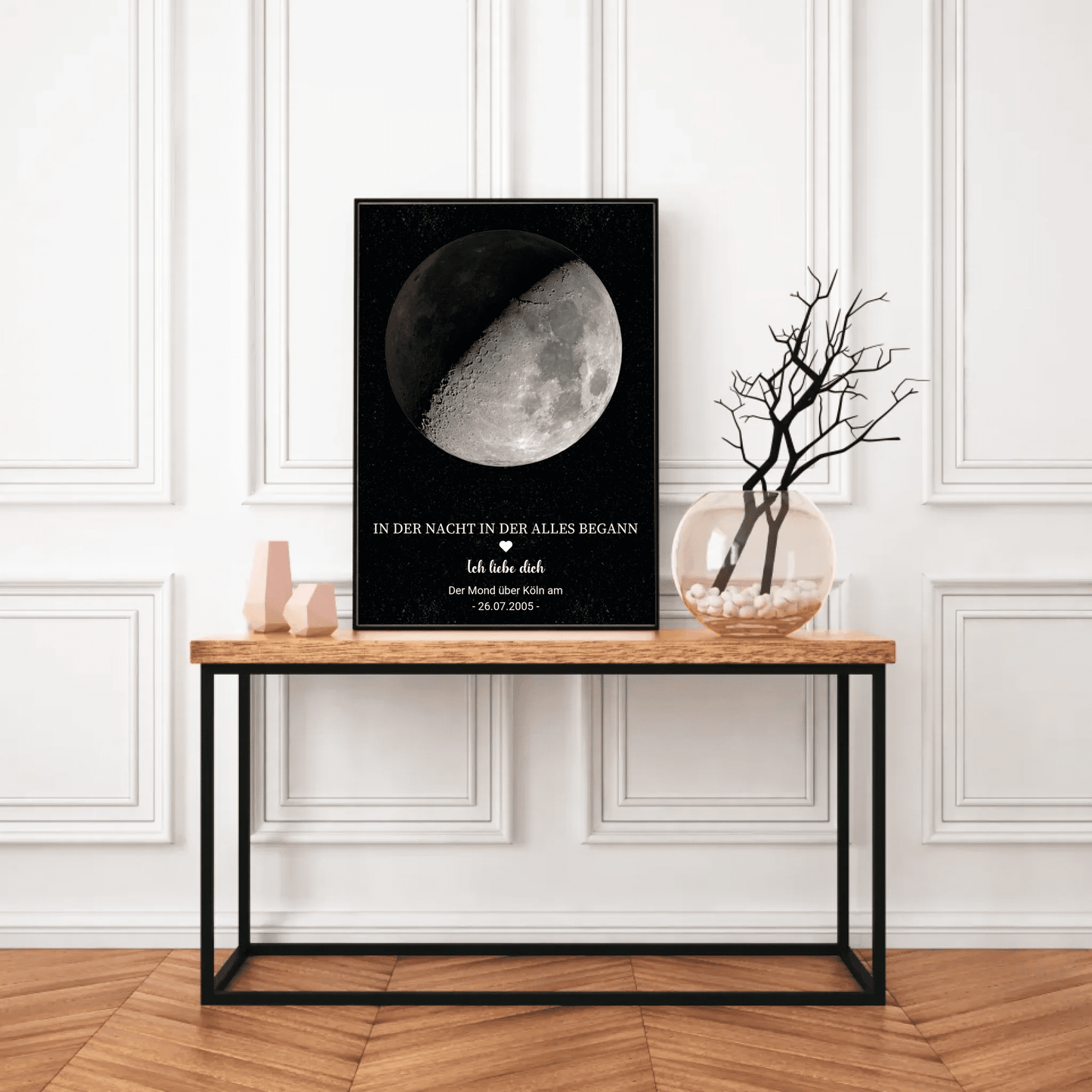 Personalisiertes Mondphasen - Poster – Der Mond in der Nacht, in der alles begann Little Mathilda Little Mathilda Poster