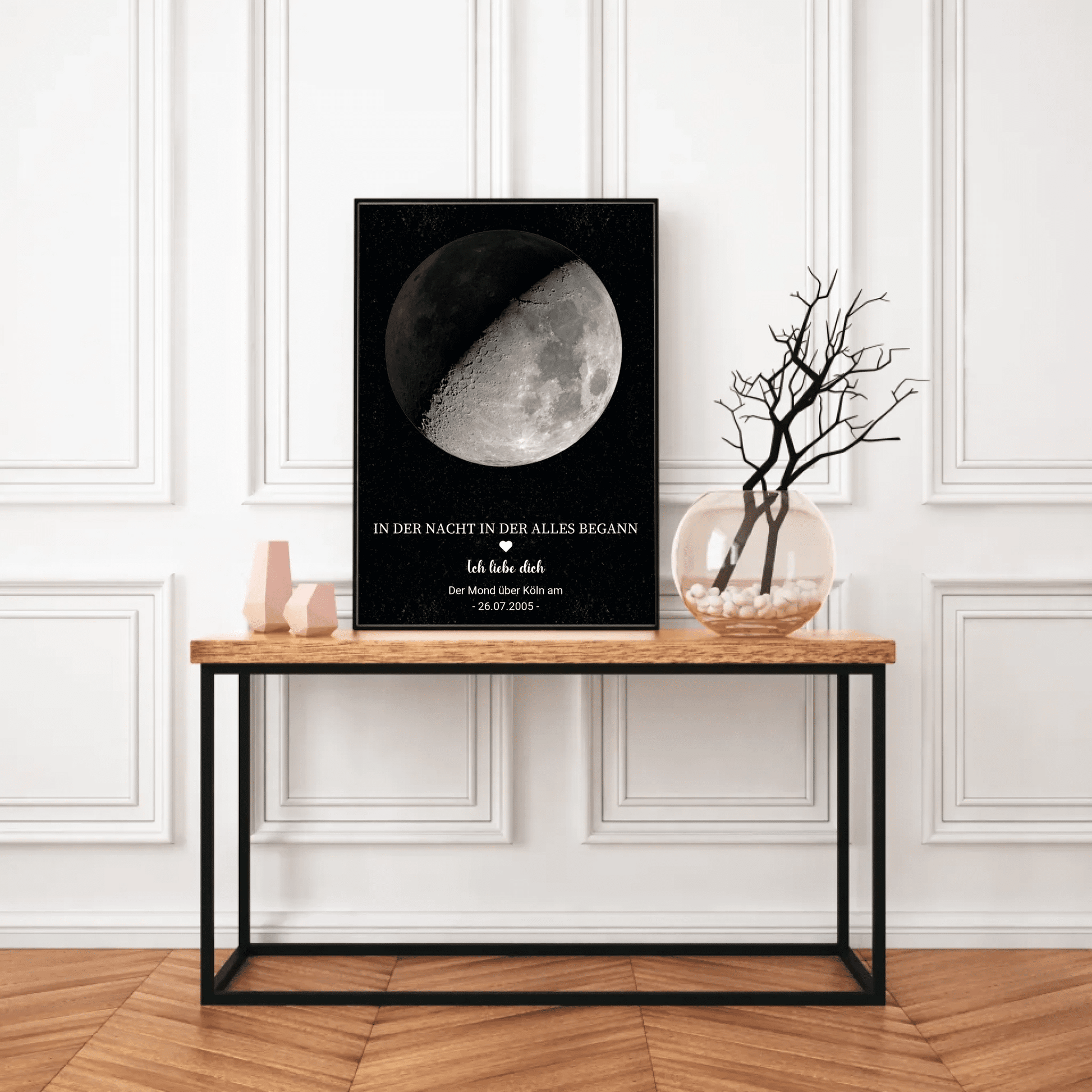 Personalisiertes Mondphasen - Poster – Der Mond in der Nacht, in der alles begann Little Mathilda Little Mathilda Poster