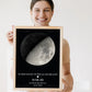 Personalisiertes Mondphasen - Poster – Der Mond in der Nacht, in der alles begann Little Mathilda Little Mathilda Poster