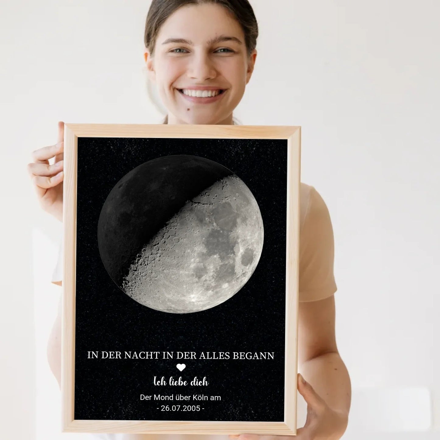 Personalisiertes Mondphasen - Poster – Der Mond in der Nacht, in der alles begann Little Mathilda Little Mathilda Poster