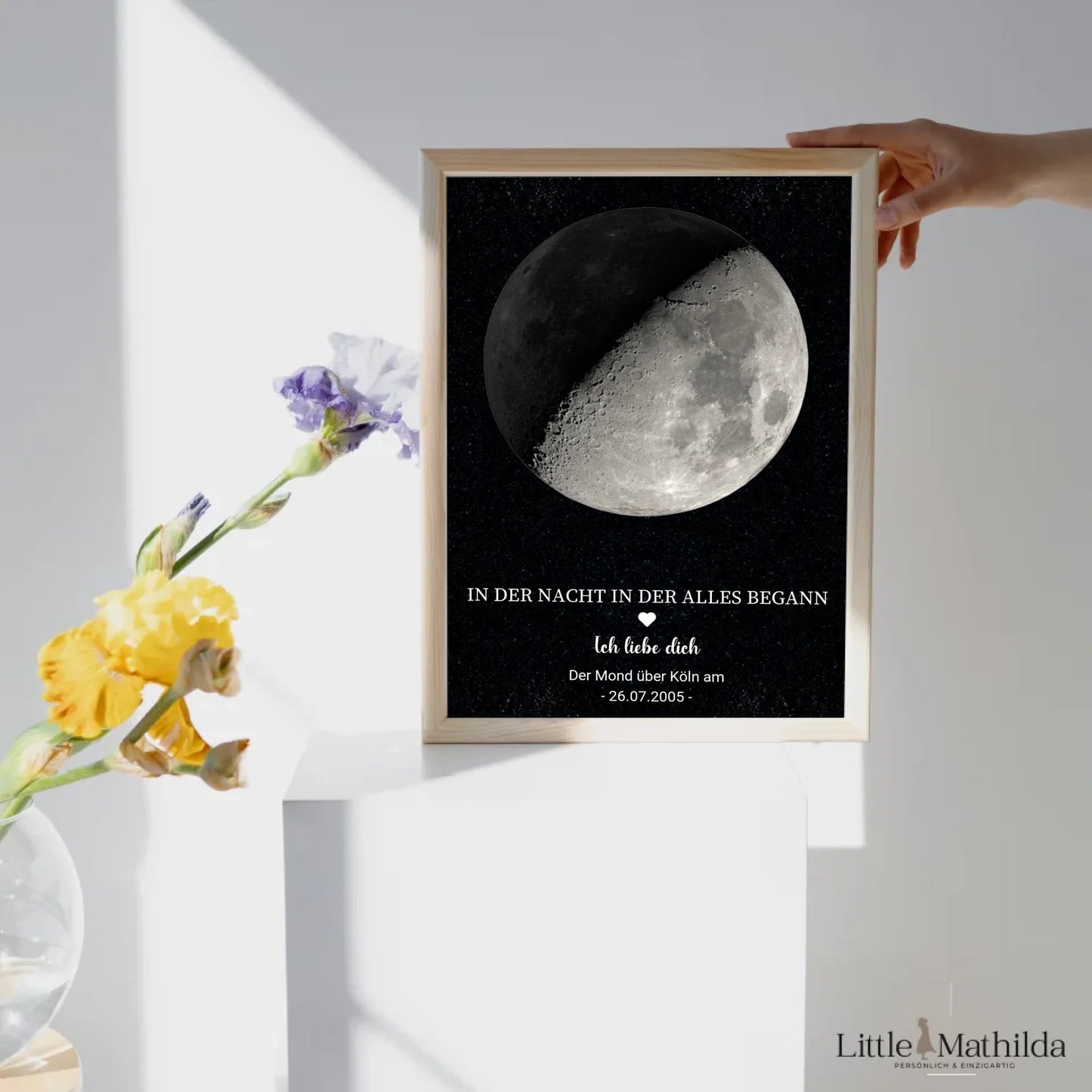 Personalisiertes Mondphasen - Poster – Der Mond in der Nacht, in der alles begann Little Mathilda Little Mathilda Poster