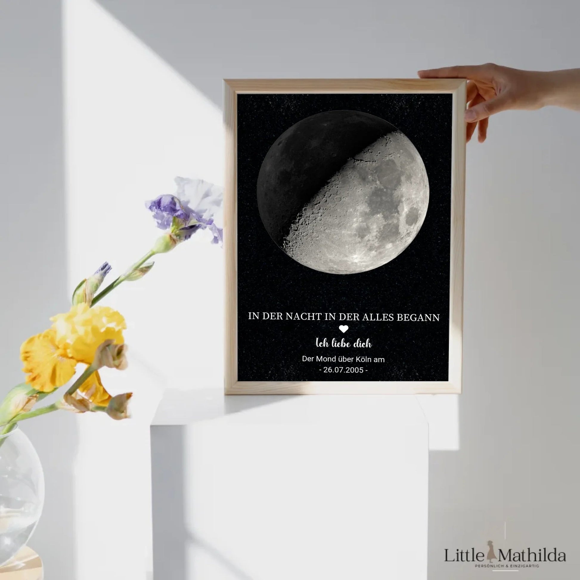 Personalisiertes Mondphasen - Poster – Der Mond in der Nacht, in der alles begann Little Mathilda Little Mathilda Poster