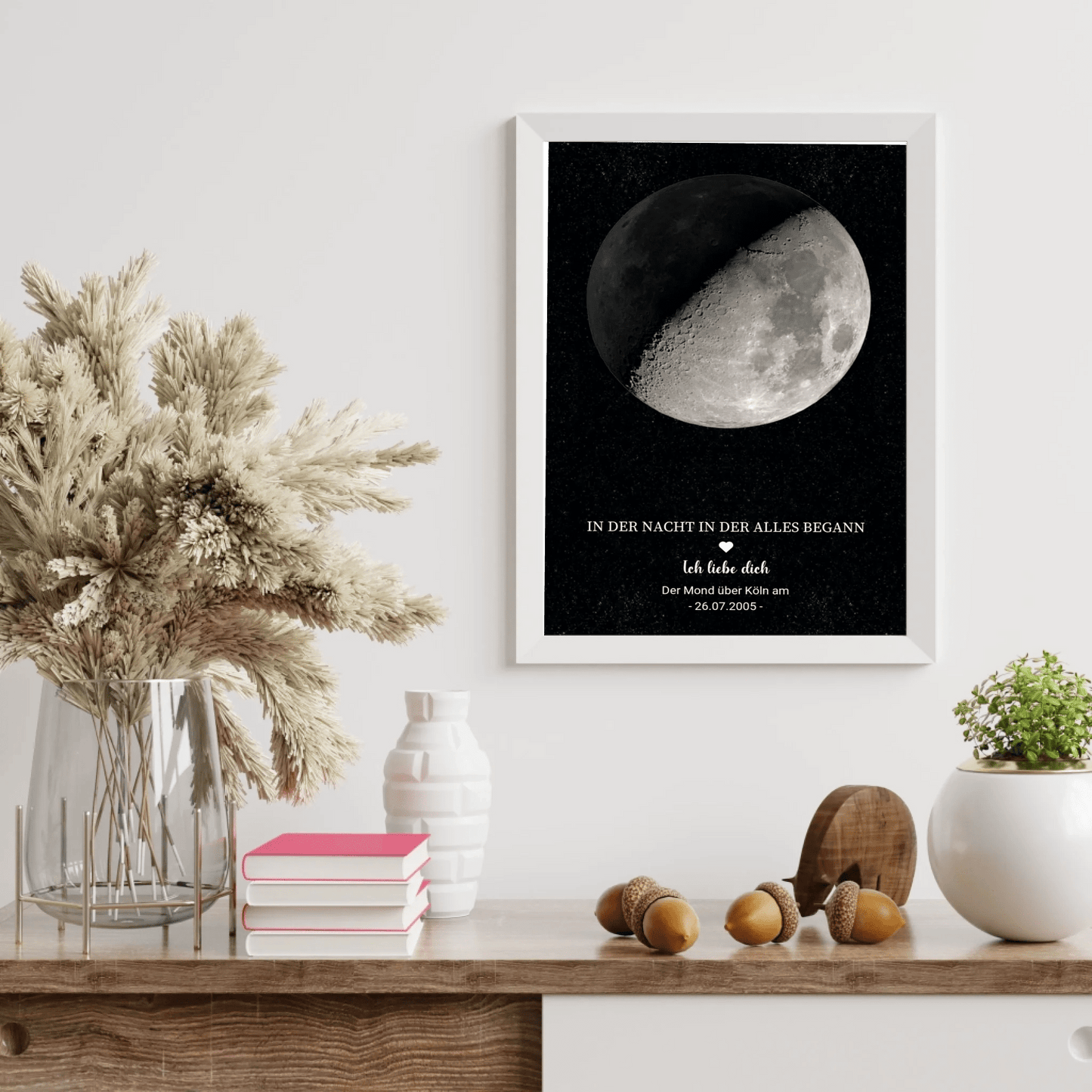 Personalisiertes Mondphasen - Poster – Der Mond in der Nacht, in der alles begann Little Mathilda Little Mathilda Poster