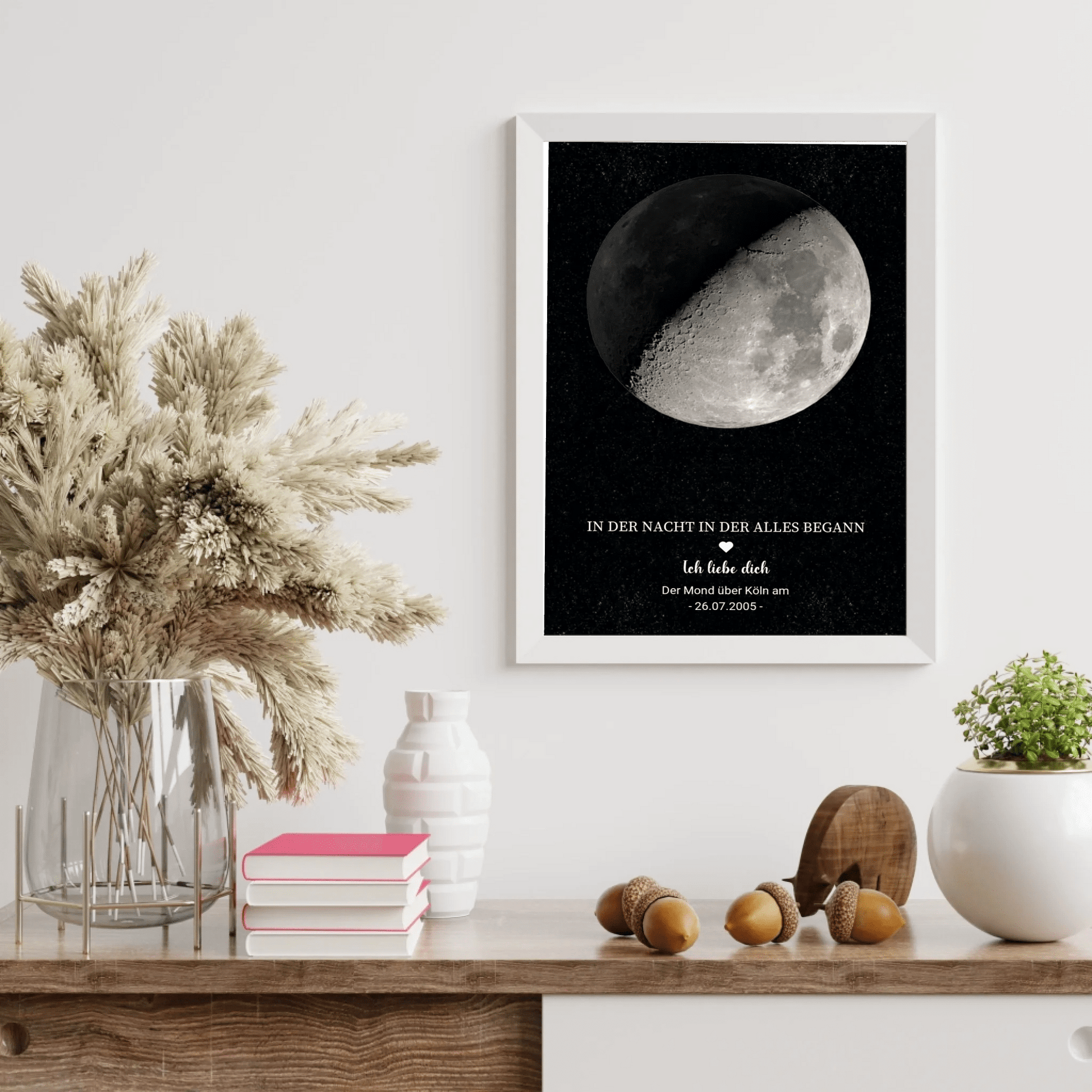 Personalisiertes Mondphasen - Poster – Der Mond in der Nacht, in der alles begann Little Mathilda Little Mathilda Poster