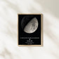 Personalisiertes Mondphasen-Poster – Der Mond in der Nacht, in der alles begann Little Mathilda Little Mathilda Poster