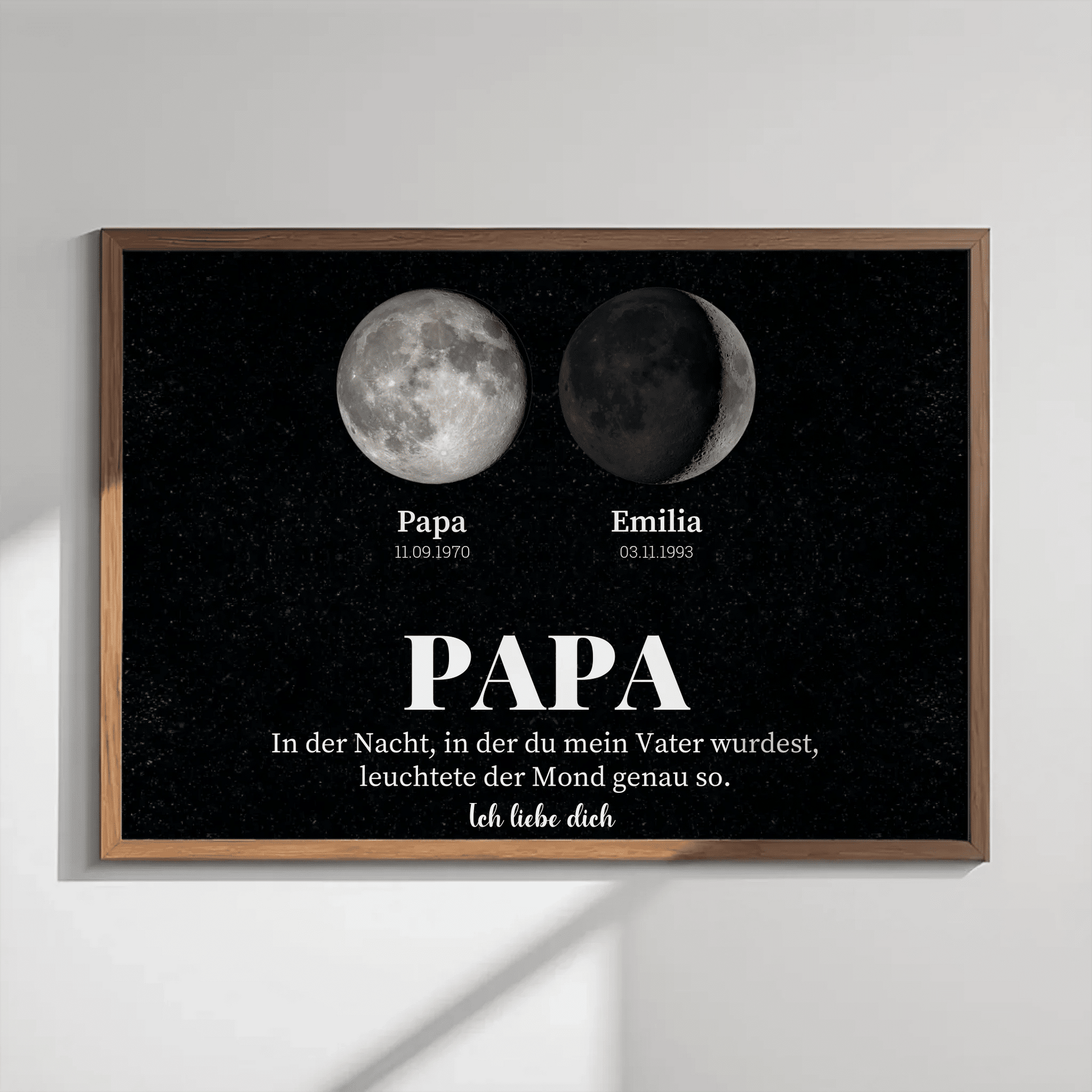 Personalisiertes Papa-Poster mit Mondphasen – Geburtstage der Kinder Little Mathilda Little Mathilda Poster
