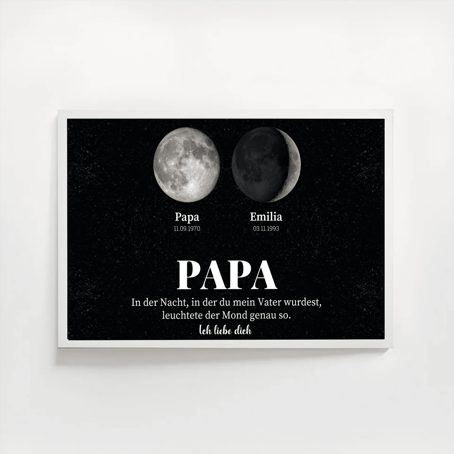 Personalisiertes Papa-Poster mit Mondphasen – Geburtstage der Kinder Little Mathilda Little Mathilda Poster