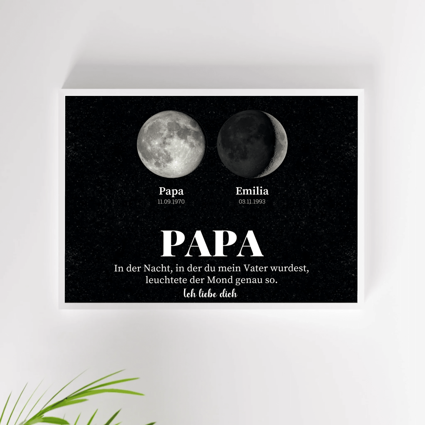 Personalisiertes Papa-Poster mit Mondphasen – Geburtstage der Kinder Little Mathilda Little Mathilda Poster