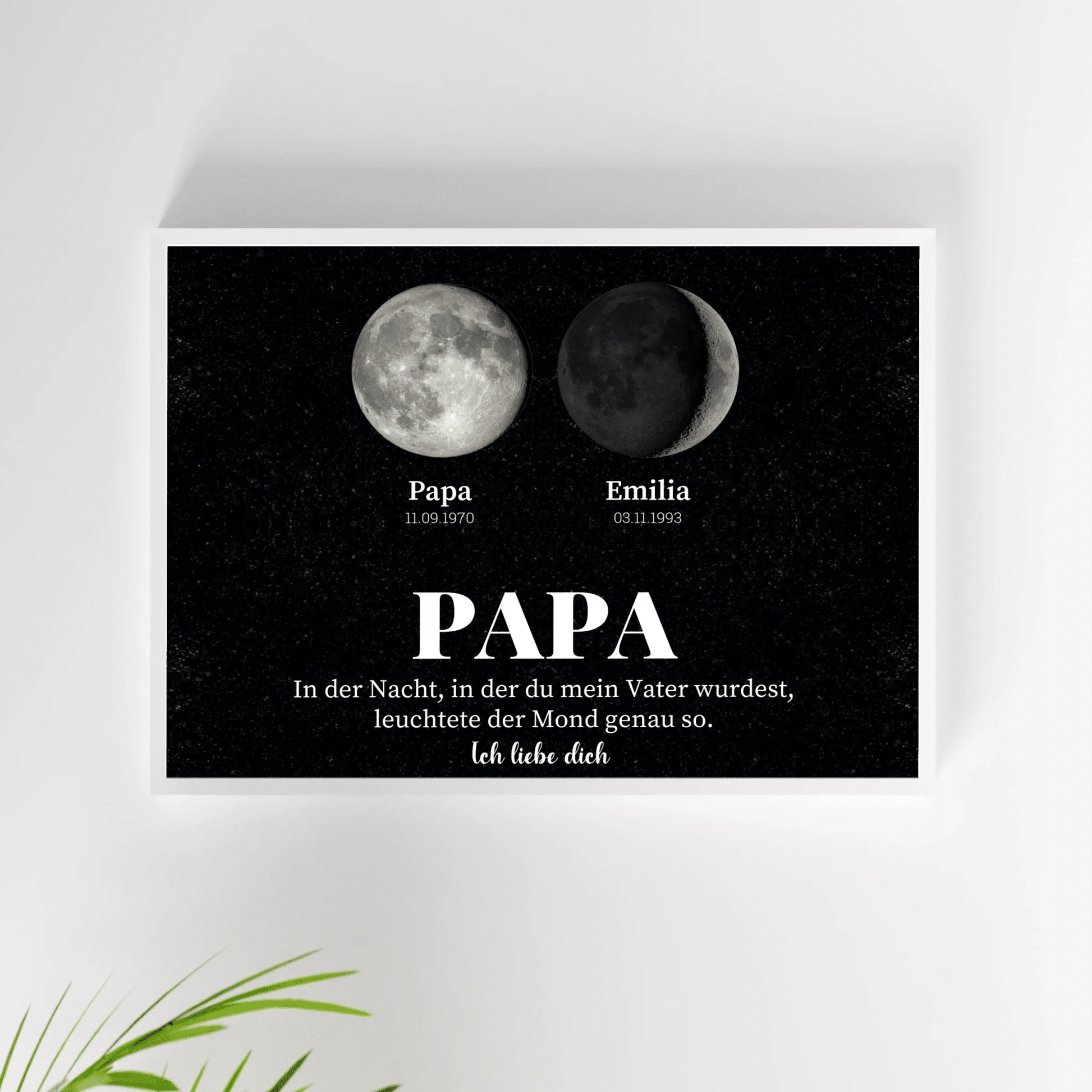 Personalisiertes Papa-Poster mit Mondphasen – Geburtstage der Kinder Little Mathilda Little Mathilda Poster