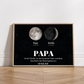 Personalisiertes Papa-Poster mit Mondphasen – Geburtstage der Kinder Little Mathilda Little Mathilda Poster