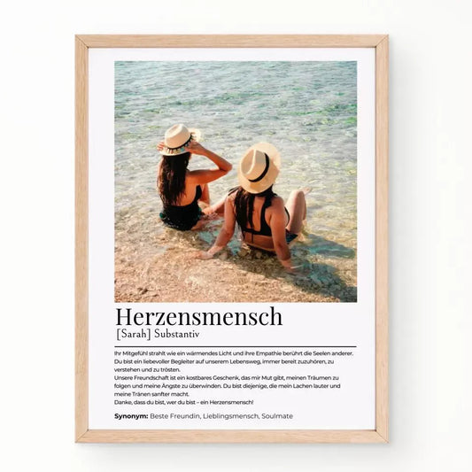 Personalisiertes Poster "Herzensmensch" Little Mathilda Little Mathilda Poster