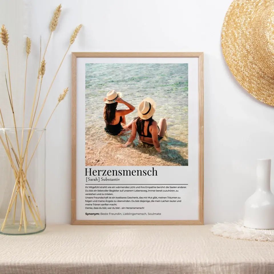Poster Personalisiertes Poster "Herzensmensch" Little Mathilda